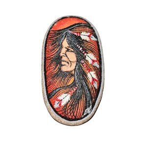 Vintage Native American Handpainted Stone Signed Gus